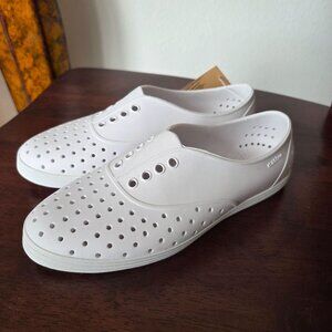 Native US Womens 5 Jericho Slip-On Shoes White Perforated Lightweight Casual EVA